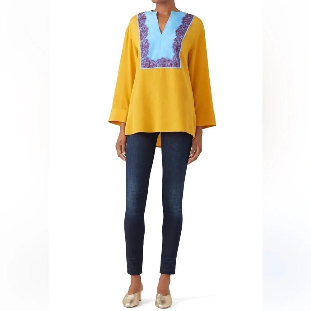 Tory Burch lace silk tunic size 0